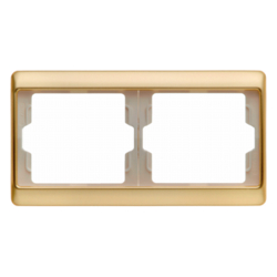 13640002 Frame 2gang horizontal Berker Arsys,  gold matt,  aluminium anodised