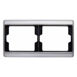 13640004 Frame 2gang horizontal Berker Arsys,  stainless steel,  metal matt finish