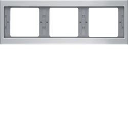 13737003 Frame 3gang horizontal Berker K.5, Aluminium,  aluminium anodised