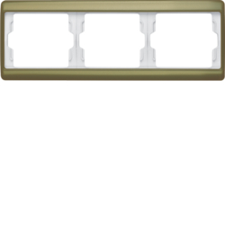 13740002 Frame 3gang horizontal Berker Arsys,  gold matt,  aluminium anodised