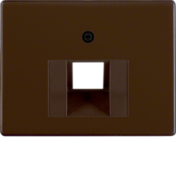 14070001 Centre plate for FCC socket outlet Berker Arsys,  brown glossy