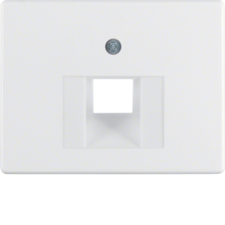 14070069 Centre plate for FCC socket outlet Berker Arsys,  polar white glossy