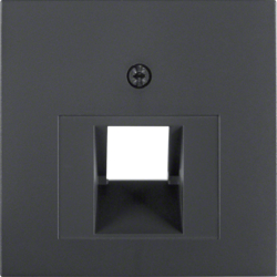 14071606 Centre plate for FCC socket outlet Berker S.1/B.3/B.7, anthracite,  matt