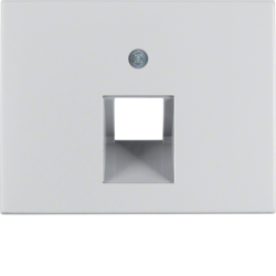 14077003 Centre plate for FCC socket outlet Berker K.5, Aluminium,  aluminium anodised
