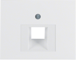 14077009 Centre plate for FCC socket outlet Berker K.1, polar white glossy