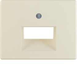 14090002 Centre plate for FCC socket outlet 2gang Berker Arsys,  white glossy
