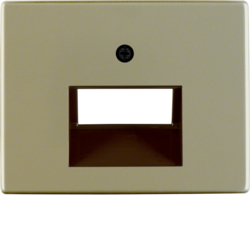 14100001 Centre plate for FCC socket outlet 2gang Berker Arsys,  light bronze matt,  aluminium lacquered