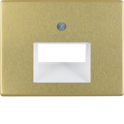 14100002 Centre plate for FCC socket outlet 2gang Berker Arsys,  gold matt,  aluminium anodised