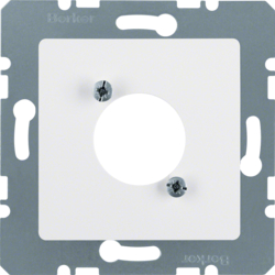 14121909 Central plate for XLR D-series connector Central plate system,  polar white matt/velvety