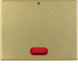 14180002 Rocker with imprint "0" red lens,  Berker Arsys,  gold matt,  aluminium anodised