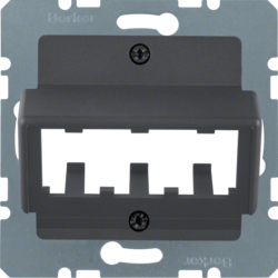 14271606 Central plate for 3 MINI-COM modules Central plate system,  anthracite,  matt