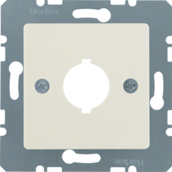 143102 Central plate with installation opening Ø 18.8 mm Central plate system,  white glossy