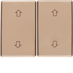 14340307 Rocker 2gang with imprinted arrows symbol Berker Arsys Kupfer Med,  copper,  natural metal