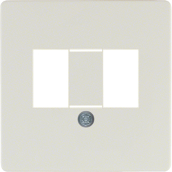 145802 Central plate with TAE cut-out knock out,  Central plate system,  white glossy
