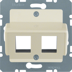 146402 Central plate 2gang for Krone jacks Central plate system,  white glossy