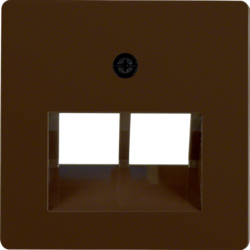 146901 Central plate for FCC socket outlet 2gang Central plate system,  brown glossy