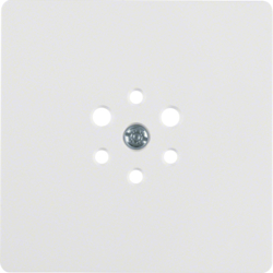 147409 Central plate for 6pole socket outlet polar white glossy