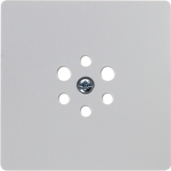 14741909 Central plate for 6pole socket outlet polar white matt/velvety