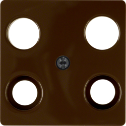 148301 Central plate for aerial socket 4hole (Hirschmann) Central plate system,  brown