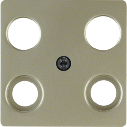 148311 Central plate for aerial socket 4hole (Hirschmann) Central plate system,  light bronze matt,  lacquered