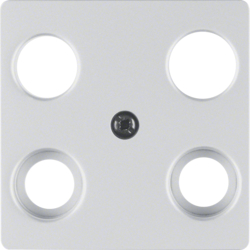 14837003 Central plate for aerial socket 4hole (Hirschmann) Central plate system,  aluminium,  matt,  lacquered