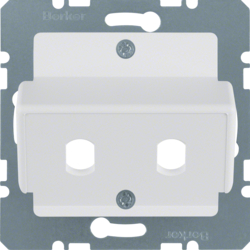 14921909 Central plate for fibre-optic couplings Simplex ST Central plate system,  polar white matt/velvety