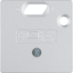 14931404 50 x 50 mm centre plate for RCD protection switch System 50 x 50 mm,  aluminium,  matt,  lacquered