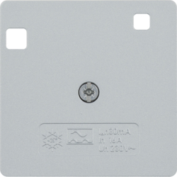 14961404 50 x 50 mm centre plate for RCD protection switch System 50 x 50 mm,  aluminium,  matt,  lacquered