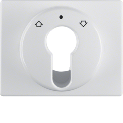 15040079 Centre plate for key push-button for blinds/key switch Berker Arsys,  polar white glossy