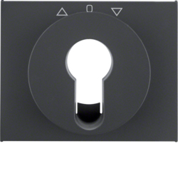 15047106 Centre plate for key push-button for blinds/key switch Berker K.1, anthracite matt,  lacquered