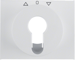 15047109 Centre plate for key push-button for blinds/key switch Berker K.1, polar white glossy