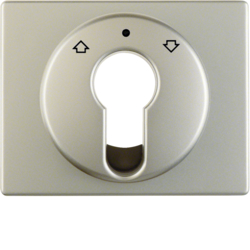 15049014 Centre plate for key push-button for blinds/key switch Berker Arsys,  stainless steel matt,  lacquered