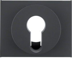 15057006 Centre plate for key switch/key push-button Berker K.1, anthracite matt,  lacquered