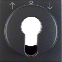 15061606 Centre plate for key push-button for blinds/key switch Berker S.1/B.3/B.7, anthracite,  matt