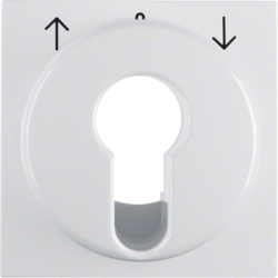 15068989 Centre plate for key push-button for blinds/key switch Berker S.1/B.3/B.7, polar white glossy