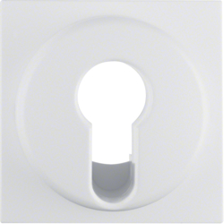15076089 Centre plate for key switch/key push-button Berker Q.1/Q.3/Q.7/Q.9, polar white velvety