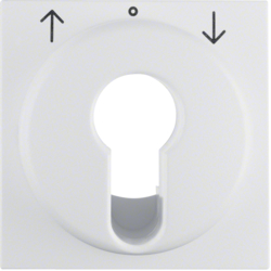 15081909 Centre plate for key push-button for blinds/key switch Berker S.1, polar white matt