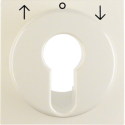 15088982 Centre plate for key push-button for blinds/key switch Berker S.1/B.3/B.7, white glossy