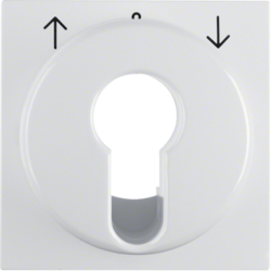 15088989 Centre plate for key push-button for blinds/key switch Berker S.1, polar white glossy