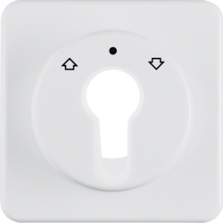 151819 Centre plate for key push-button for blinds/key switch Splash-protected flush-mounted IP44, polar white glossy