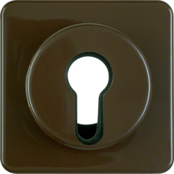 151911 Centre plate for key switch/key push-button Splash-protected flush-mounted IP44, brown glossy