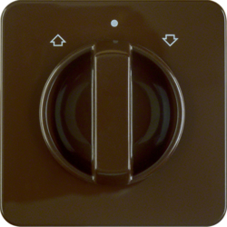 152901 Centre plate with rotary knob for rotary switch for blinds Splash-protected flush-mounted IP44, brown glossy