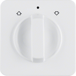 152909 Centre plate with rotary knob for rotary switch for blinds Splash-protected flush-mounted IP44, polar white glossy
