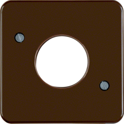 153001 Centre plate for push-button/pilot lamp E10 Splash-protected flush-mounted IP44, brown glossy