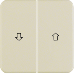 155222 Rocker 2gang with imprinted arrow symbol Splash-protected flush-mounted IP44, white glossy