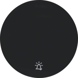 16202025 Rocker with imprinted symbol for bell Berker R.1/R.3/R.8, black glossy