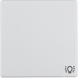 16206049 Rocker with imprinted symbol for light Berker Q.1/Q.3/Q.7/Q.9, polar white velvety