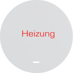 16212049 Rocker with imprint "Heizung " with clear lens,  Berker R.1/R.3/R.8, polar white glossy