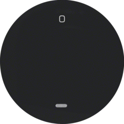 16242045 Wippe mit Aufdruck "0" mit klarer Linse,  Berker R.1/R.3/R.8, schwarz glänzend