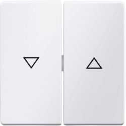 16256089 Rocker 2gang with imprinted arrow symbol Berker Q.1/Q.3/Q.7/Q.9, polar white velvety